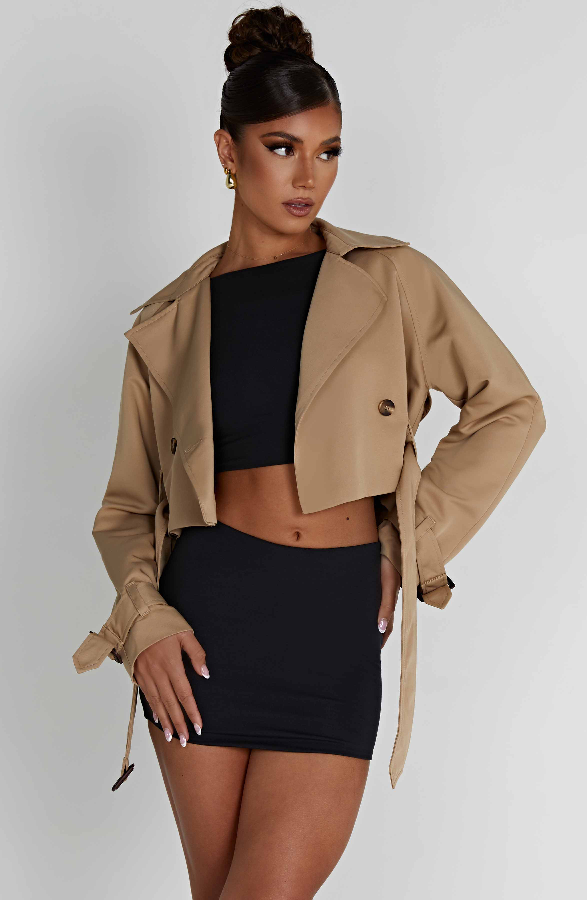 Caprice Cropped Trench Coat